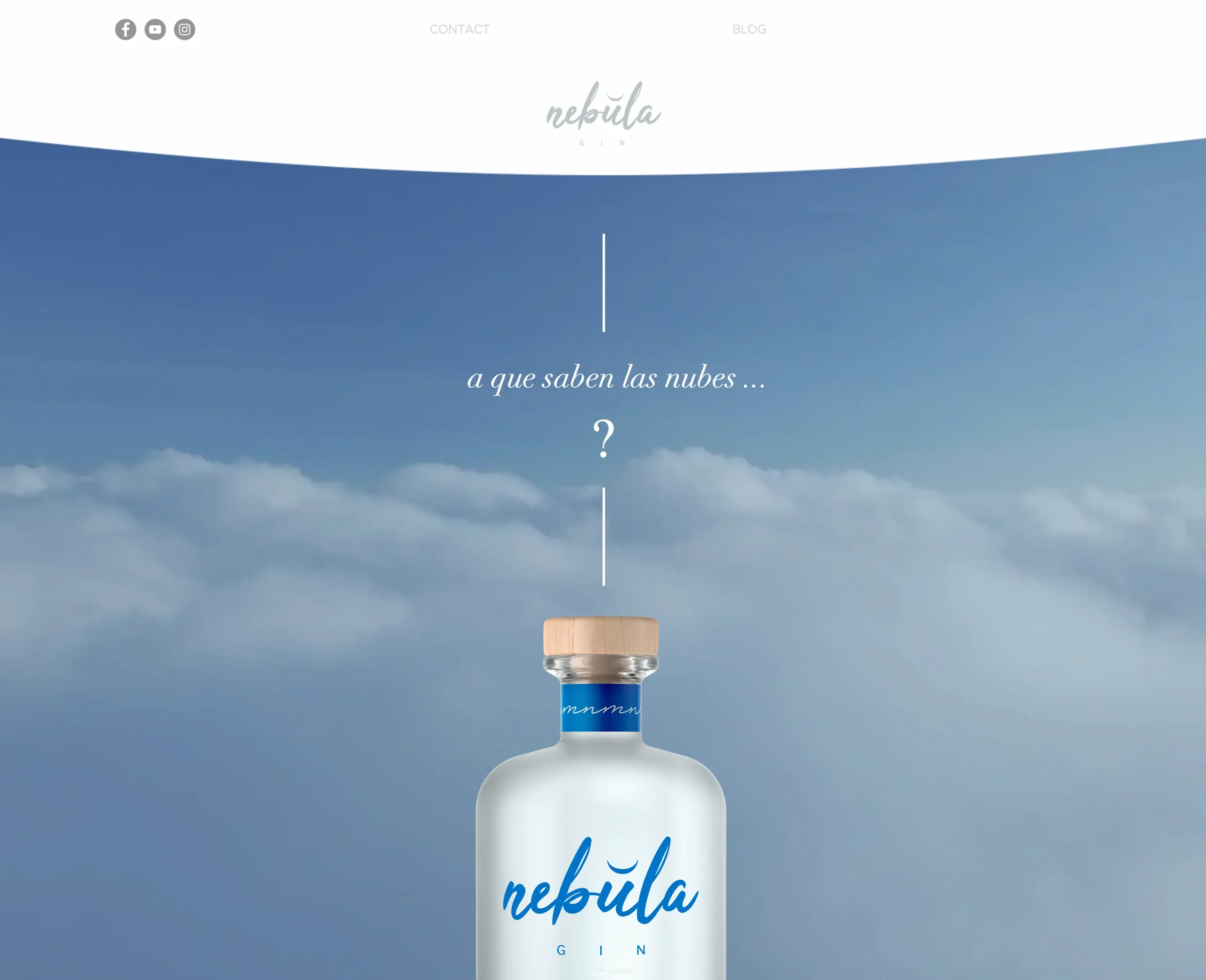 Nebula Gin Sitio Web Captura